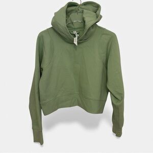 Lululemon Loungeful Cropped Hoodie Light Sage Green Size 6 NWT
